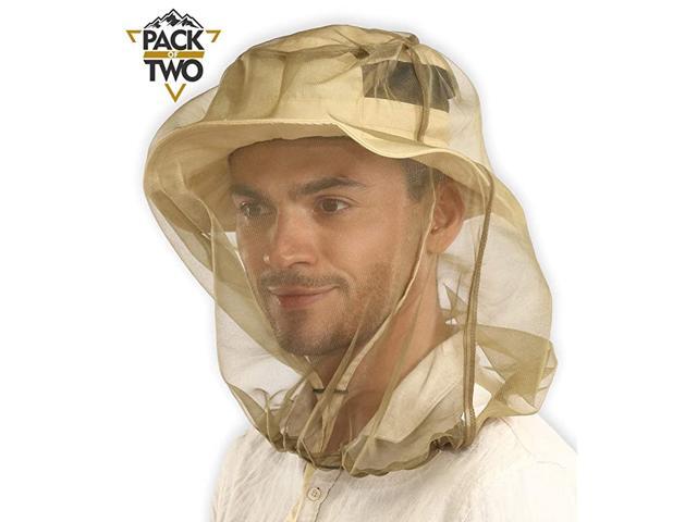 Head Net Mesh Bug Face Netting for Hats Insect Net Mask Cover from Gnats NoSeeUms amp Midges with Extra Fine Fly Screen Holes Outdoor