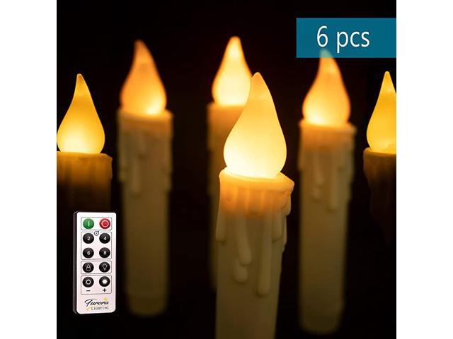 7quot Taper Flameless Led Candles Flickering Tapered Candles Battery Operated Remote Control Candlesticks with Timer Featured Pack of 6