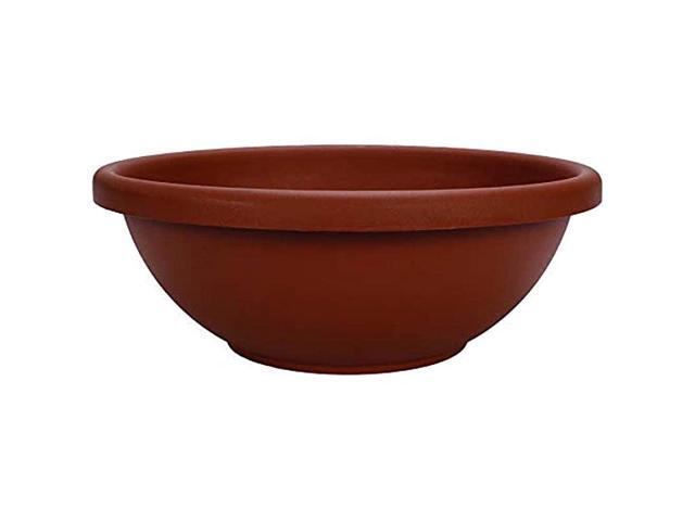 Mils GAB12000E35 Garden Bowl with Removable Drain Plugs Clay Color 12Inch