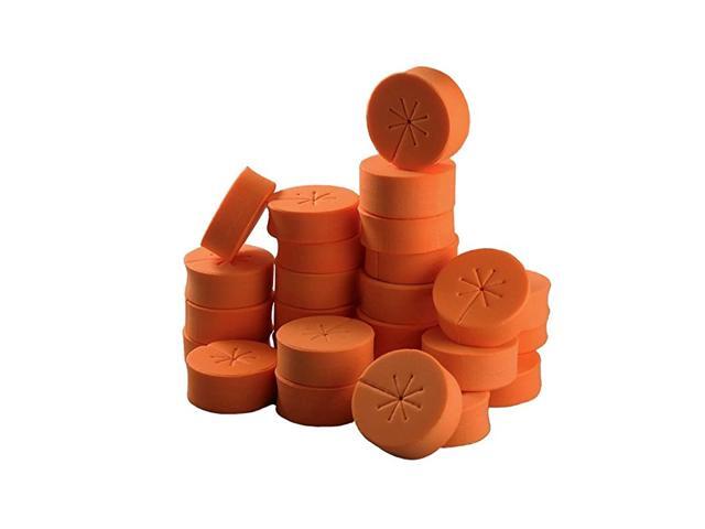 30 Pack 2quot Orange Clone Collars Advanced Spoke Design Premium Neoprene Inserts for Net Pots and Cloning Machines