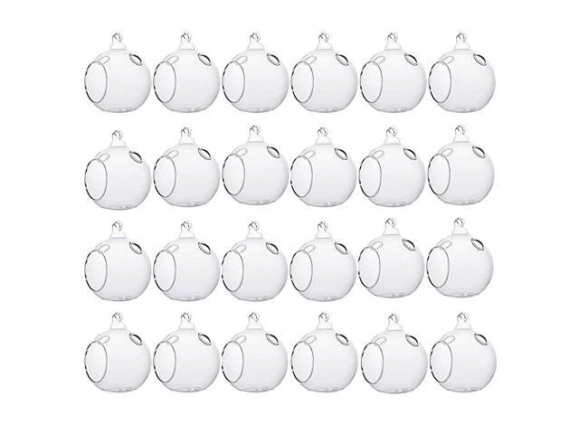 Hanging Tealight Holders Glass Orb Terrarium Wedding Candles Holders Hanging for Wedding Centerpieces 24 with 2 Side Holes