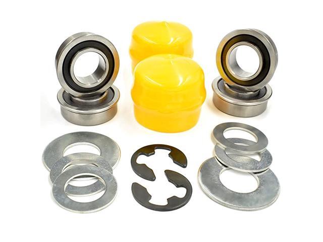 4 Pack Front Wheel Bearings amp Axle Rebuild Kit Replaces AM127303 for John Deere AM127304 AM118315 AM35443 M40514 M123254 R27434 M143338