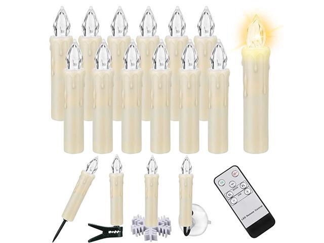 PCS LED Window Candle Flameless Taper Candle Flashing Warm Light Ideal for Indoor and Outdoor Christmas Tree Candles Garden Wedding Harry Potter