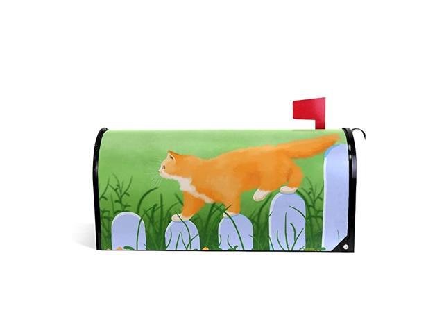 Cute Cat Flower Mailbox Cover Magnetic Animal Post Box Cover Mail WrapOversized for Outdoor Garden Decor 254x2078 inch 2040144