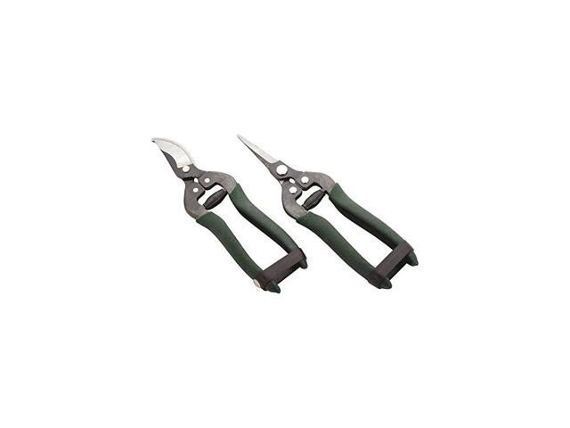 Pruning Snips Set 2 Floral Scissors and Bypass pruners Precise pruning flowers fruit trees bonsai grapes Carbon Steel blades Safety lock design