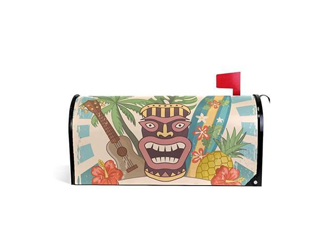 Mailbox Decor Welcome Hawaiian Summer Retro Style Mailbox Covers Magnetic Seasonal Colorful Pattern Home Houses Letter Box Cover Decorations208x18