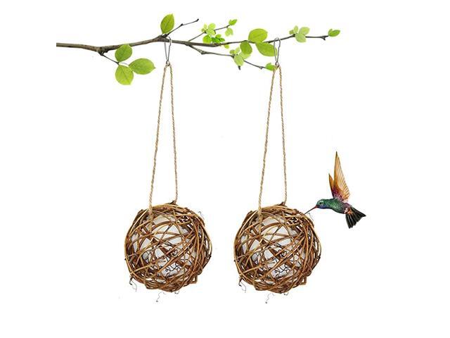 Hummingbird Nesting Globe Hummingbird House with Cotton for Nesting 2 Pack