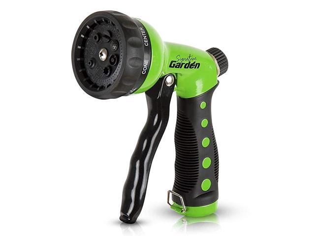 HeavyDuty Nozzle ComfortGrip 8 Different Spray Patterns for Watering Lawns Washing Cars amp Pets