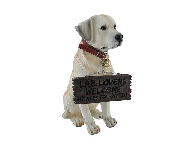 Labrador Retriever Garden Welcome Statue Reversible Sign Dont Stop Retrievin