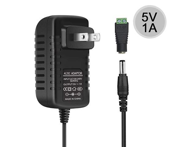 5V Low Voltage Power Supply Transformer Power Adapter DC 5V 1A 5 Watt Max AC 100240V to DC 5V with 5521 DC Female Barrel Connector