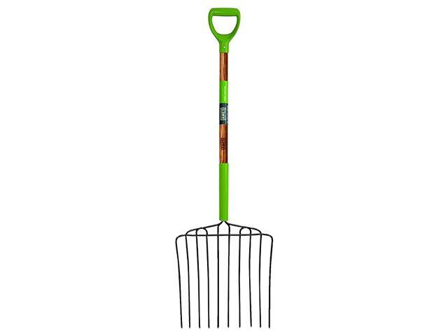 2827000 10Tine Welded Steel Ensilage Fork with Hardwood Handle and DGrip 52Inch