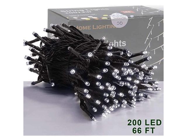 66ft Christmas Decorative Mini Lights 200 LED Green Wire Fairy Starry String Lights Plug in 8 Lighting Modes for Indoor Outdoor Xmas Tree Wedding