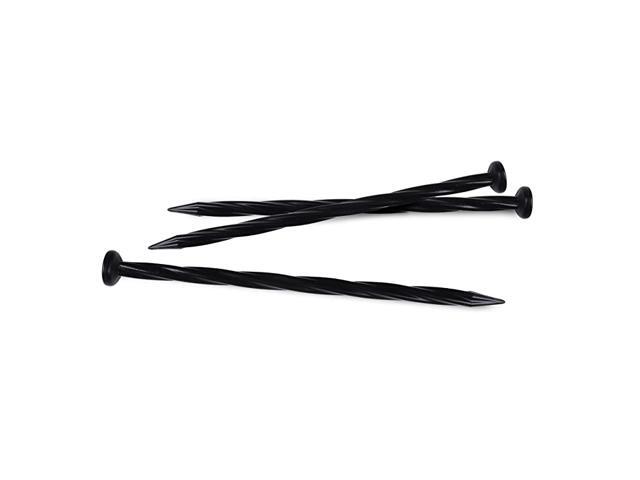 1984 Spiral Landscape Edging Anchoring Spikes 6 Count Black