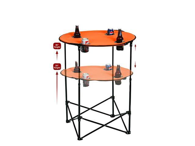 Portable Round Tailgate Table Extends from 24quot to 36quot