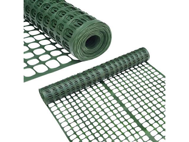 Snow Fence 2 X 25 Feet Plastic Safety Fence Roll Temporary Poultry Fencing Mesh Economy Construction Fencing for Deer Lawn Rabbits Chicken Poultry