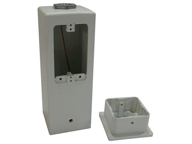 GPD9W GardNPost Outdoor DeckMount Light Post for OutletsLamps 9Inch White