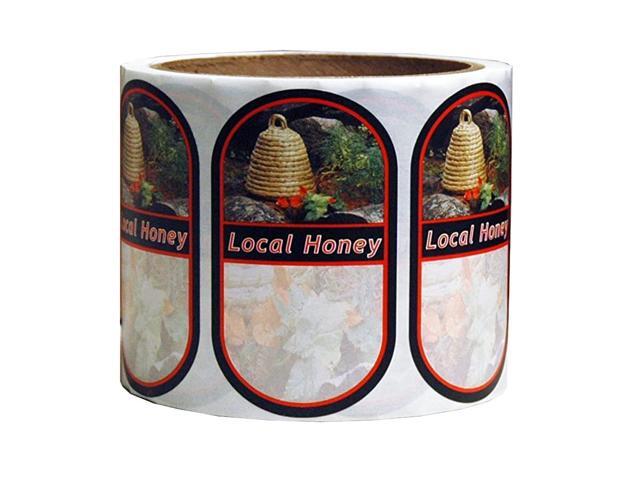 250 Count Garden Skep Local Honey Oval Label Small