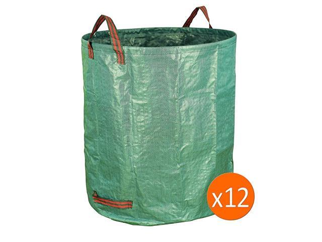 12Pack 72 Gallon Yard Waste Bags Reuseable Heavy Duty Gardening Bags Lawn Pool Garden Leaf Waste Bag