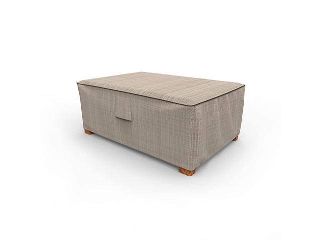 P4W01PMNW2 NeverWet Mojave Patio Ottoman Cover Waterproof UVResistant Durable Small18 H x 33quot W x 25quot L Black Ivory