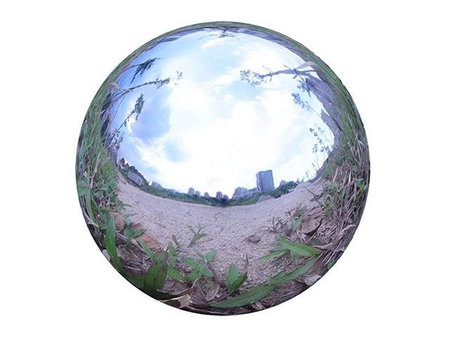 Stainless Steel Gazing Ball Hollow Ball Mirror Globe Polished Shiny Sphere for Home Garden 10 Inch