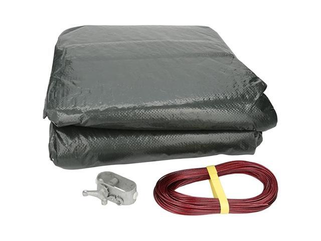Aquacover Estate Plus Bound 15 by 30Feet Oval Solid Winter Cover System for Above Ground Pools