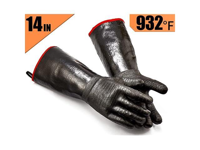 BBQ Gloves Heat ResistantSmoker Grill Cooking Barbecue Gloves for Handling Heat Food Right on Your Fryer Grill or Oven Waterproof Fireproof Oil