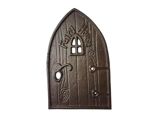 100 Cast Iron Miniature Fairy Door Garden Ornament Ideal for Bottom of Trees 5Inch