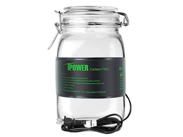 GLHTMTXS Durable Waterproof Seeding Heat Mat Warm Hydroponic Pad Plant Starting Kit for Kombucha Tea amp Beer Brewing 3quot x 20quot Black