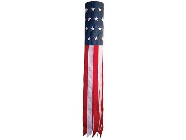 Stars and Stripes 60 Inch Windsock Embroidered Stars Durable Patriotic Hanging Decoration