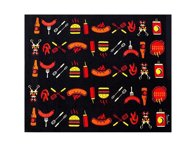 BBQ Fire and Flame Retardant Mat in Cook Design for Desking Surface Protection 39quot x 60quot