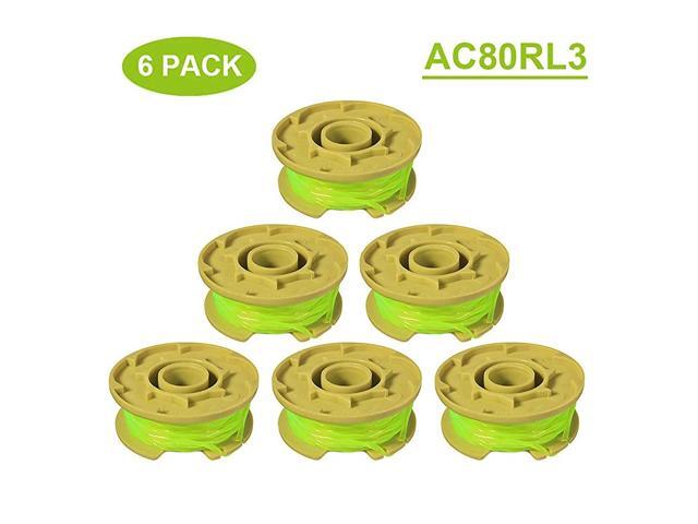 11ft 0080quot Replacement Trimmer Spool for Ryobi One Plus AC80RL3 18v 24v and 40v Cordless Trimmers Line Refills Weed Wacker AutoFeed Twist Single