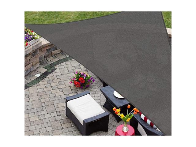 Sun Shade Sail Triangle 16 x 16 x 2264 UV Block Canopy for Patio Backyard Lawn Garden Outdoor Activities Graphite