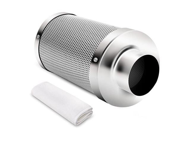 4 Inch Air Carbon Filter Indoor Plants Grow Tent Odor Control Scrubber with Australia Activated C for Inline Fan Reversible Flange Prefilter