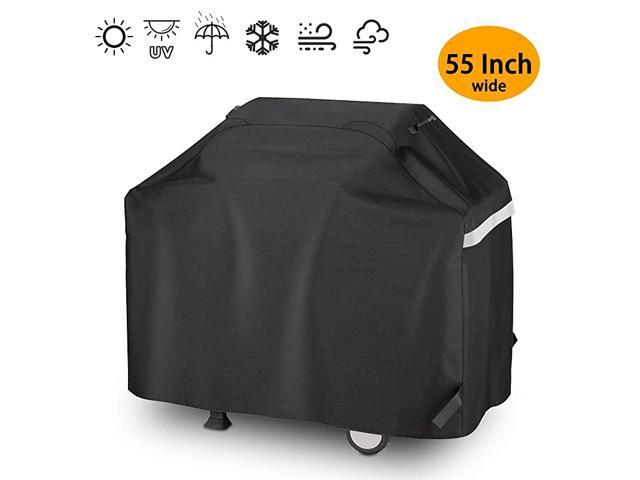 BBQ Grill Cover 55 Inch Heavy Duty Waterproof Barbecue Gas Grill Cover for 3 to 4 Burner Cover for Weber Charbroil Nexgrill Brinkmann Char Broil