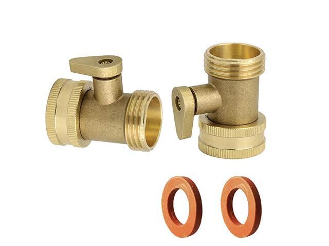 Heavy Duty Hose Shut Off Valve Solid Brass Garden Hose Connector with Extra Pressure Washers