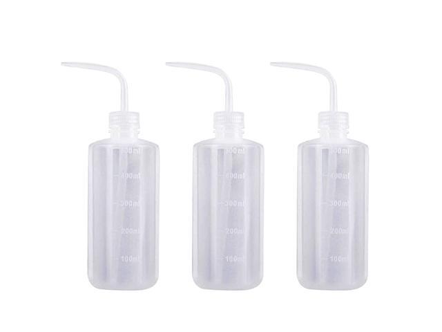 3pcs Plastic Safety Squeeze Bottle 500 mL Wash Bottle Watering Tool Lab Tip Liquid Storage 16oz 3 Bottle
