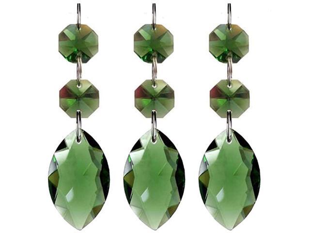 10Pieces Crystal Chandelier Pendants Parts BeadsHanging Crystal Beads Chain GarlandDoor CurtainCandlestickParty Wedding Chirstmas Decoration38mm