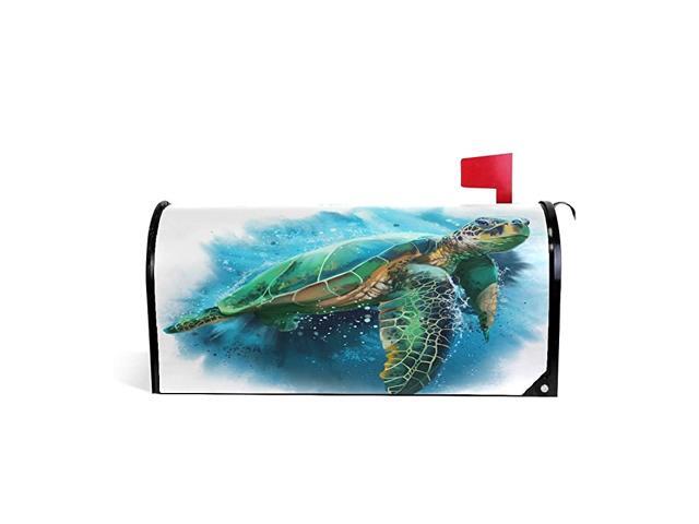 Magnetic Mailbox Covers Watercolor Ocean Animal Turtle Mailbox Letter Post Box Cover Wrap Garden Yard Home Decor Standard Size 207quotx1803quot