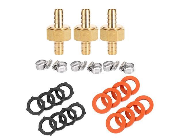 Garden Hose Mender End Repair Kit Water Hose End Mender with Stainless Steel ClampFemale and Male Hose Connector 3Sets Extra 16 Washers 34