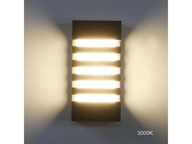 Outdoor Wall Sconce 12W LED Waterproof Wall Light Fixture 3000K Warm Light Modern Bar Wall Lamp for Porch Hallway Exterior Lighting Warm Light