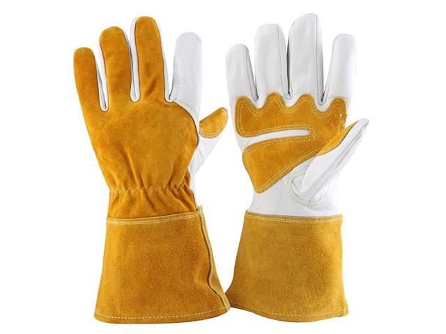 Gardening Gloves for Women and Men Thorn Proof Cowhide Work Gloves XL