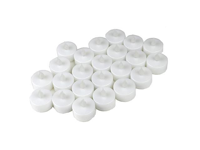Pack of 24 Flameless LED Tea Light Candles Battery Powered Realistic Bulk Tealights Warm Amber