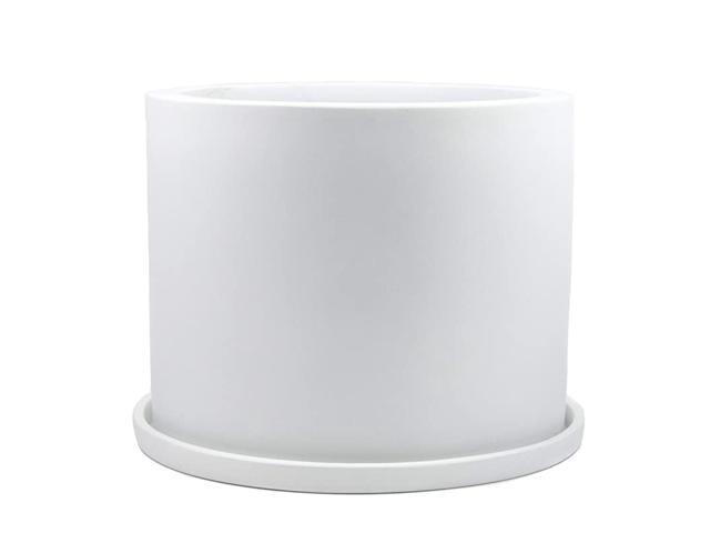 amp Boo Large Planter Pot with Drainage Saucer 10quot Perfectly Fits MidCentury Modern Plant Stand for All Indoor Plants 8 Inch Diameter 10 Inch