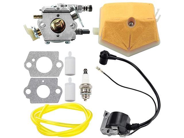 Ignition Coil for Husqvarna 51 55 Chainsaw WT1701 WT170 503281504 with Air Filter Fuel Line Spark Plug Parts Kit Carb Engine