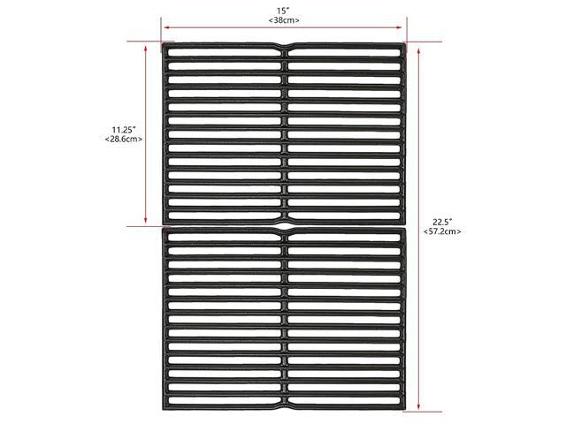 15 Inch Cast Iron Grill Cooking Grid Grate for Weber Old Spirit 200 Series Spirit ES 200 amp 210 with Side Control Panel Spirit 500 Genesis Silver