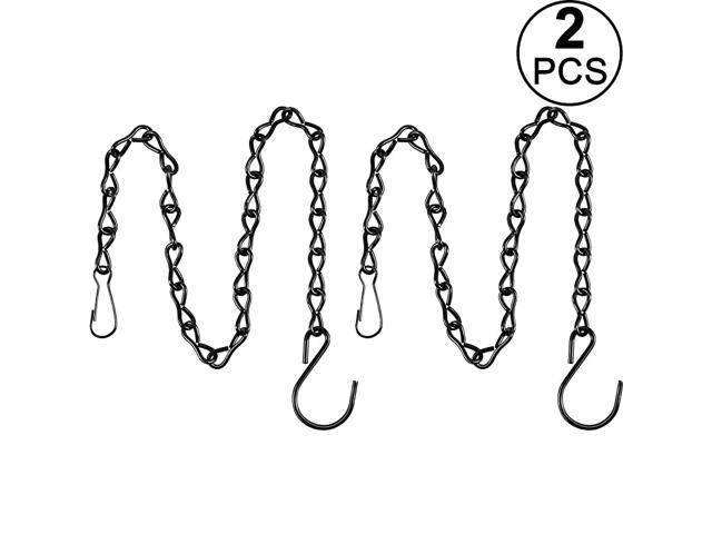 Pack Hanging Chain for Bird Feeders Planters Lanterns and Ornaments 197 Inch Black