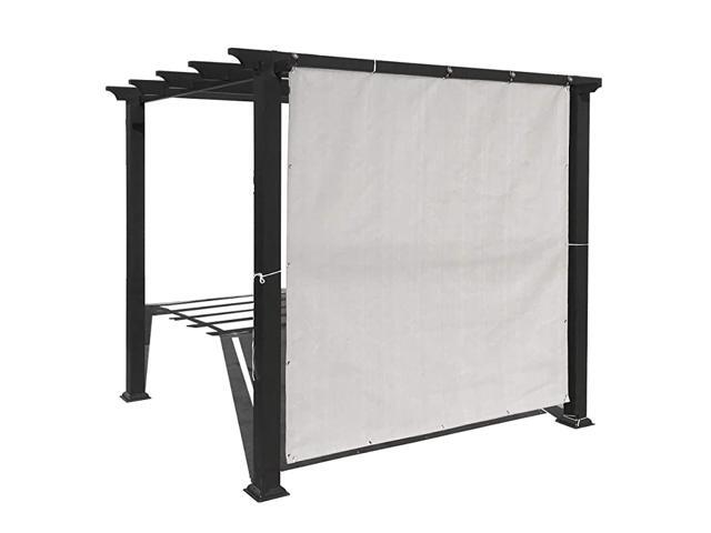 Sun Shade Panel Privacy Screen with Grommets on 4 Sides for Outdoor Patio Awning Window Cover Pergola or Gazebo 200 GSM 16 x 4 Smoke Tan