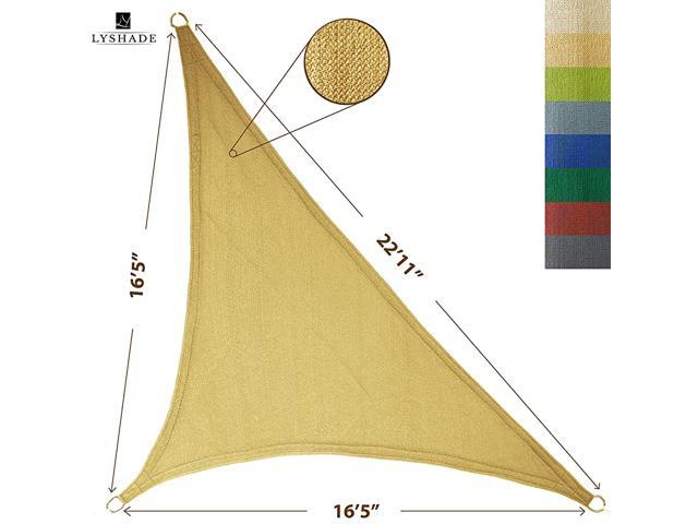 165quot x 165quot x 2211quot Right Triangle Sun Shade Sail Canopy Blue UV Block for Patio and Outdoor