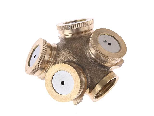 14x15mm Four Headed Brass Fountain Nozzle Column Water Fountain Nozzle Sprinkler Spray Head for Garden Pond Bring Beautiful Visual Effects