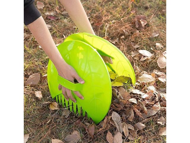 Pair of Leaf Scoops Hand Rakes for Lawn and Garden Cleanup QI003286